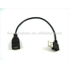 20cm USB 2.0 Un angle droit masculin à USB Câble d'extension femelle Cordon de données M / F Adaptateur usb d'angle droit PC